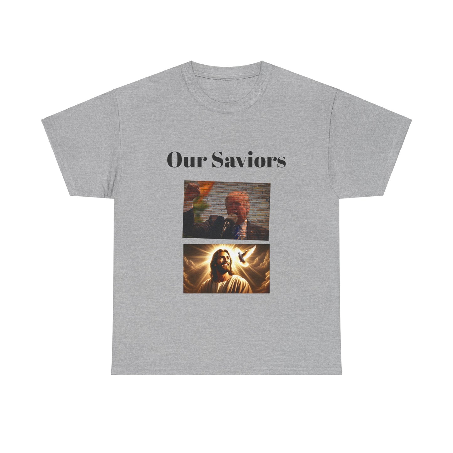 Our Saviors Jesus and Trump BLESSED unisex heavy cotton tee