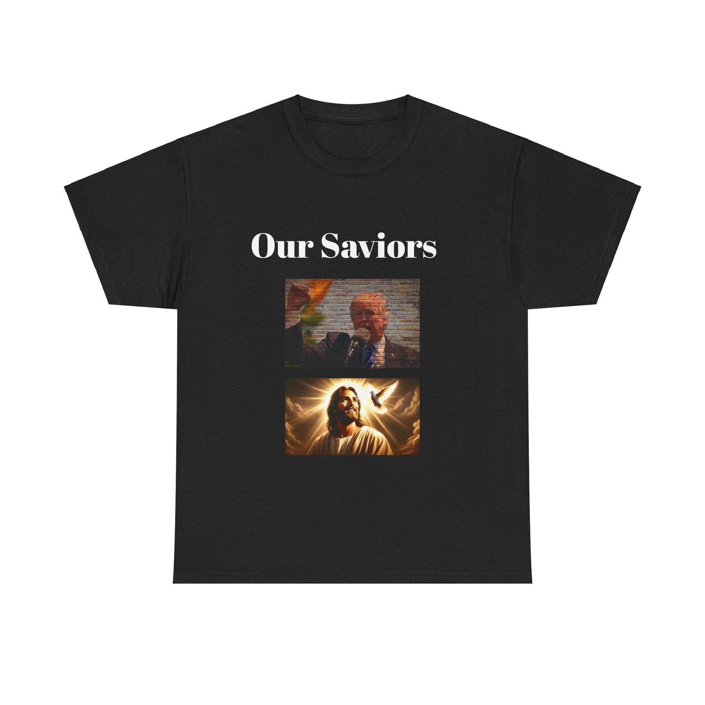 Our Saviors Jesus & Trump BLESSED unisex heavy cotton tee