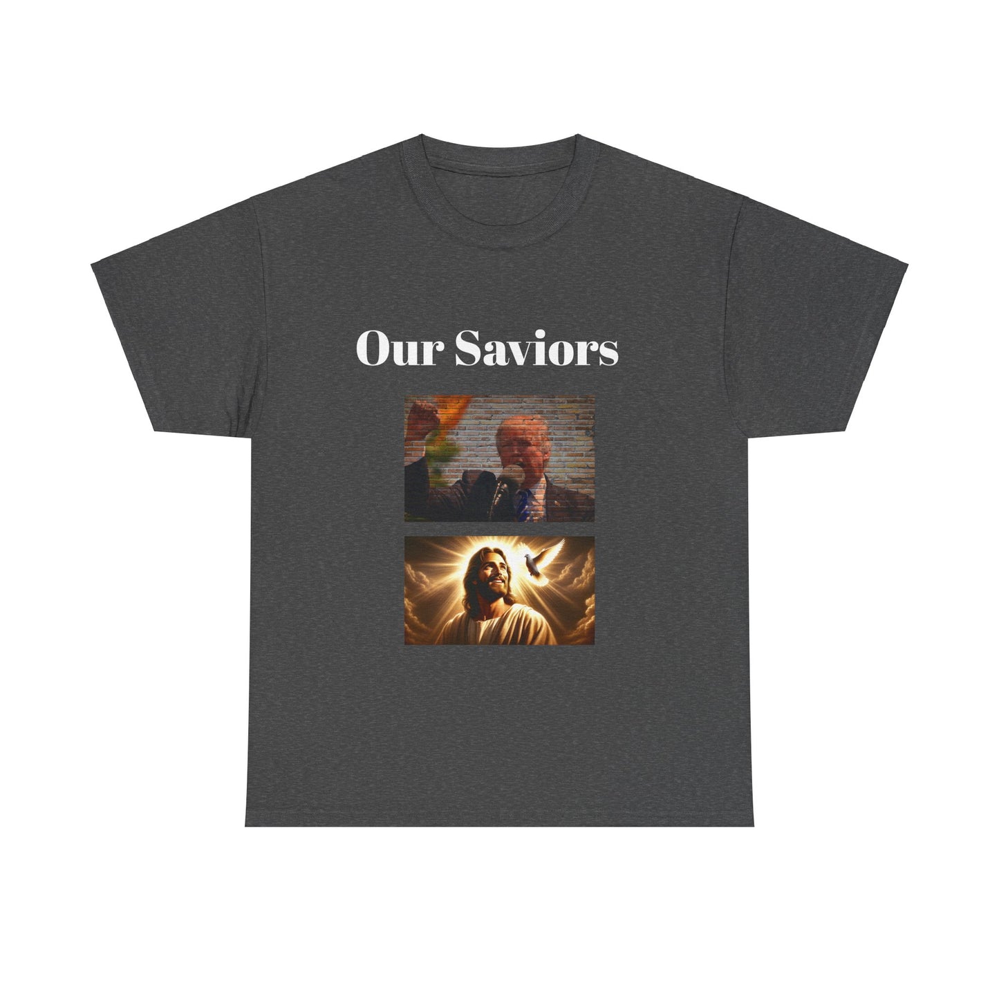 Our Saviors Jesus & Trump BLESSED unisex heavy cotton tee