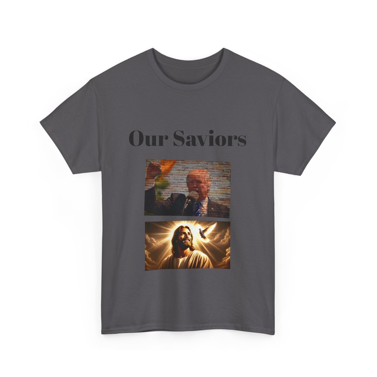 Our Saviors Jesus and Trump BLESSED unisex heavy cotton tee