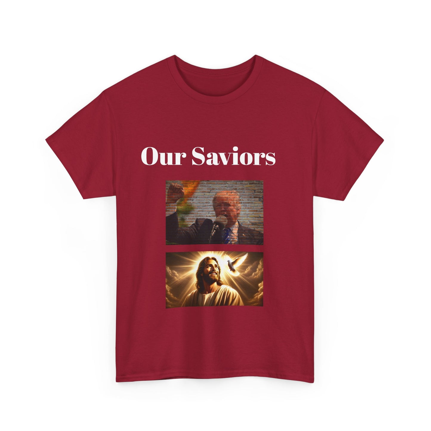 Our Saviors Jesus & Trump BLESSED unisex heavy cotton tee