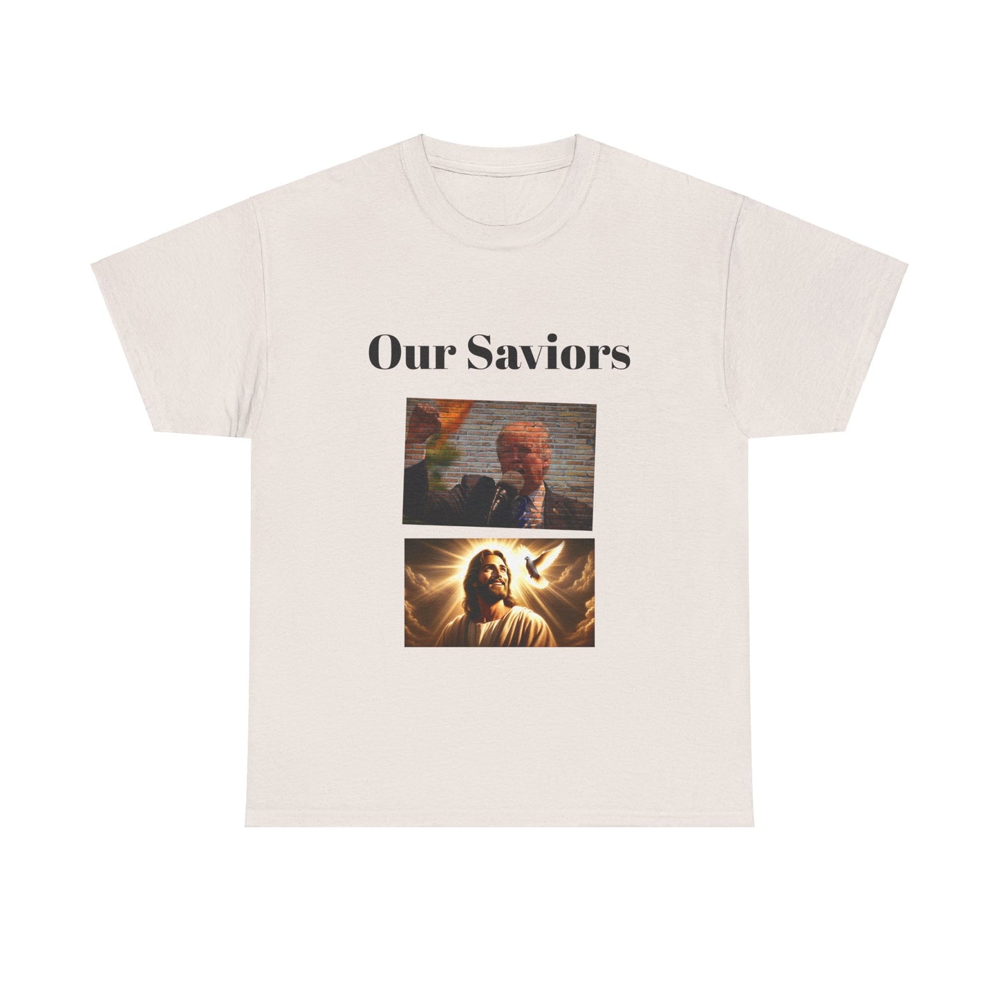 Our Saviors Jesus and Trump BLESSED unisex heavy cotton tee