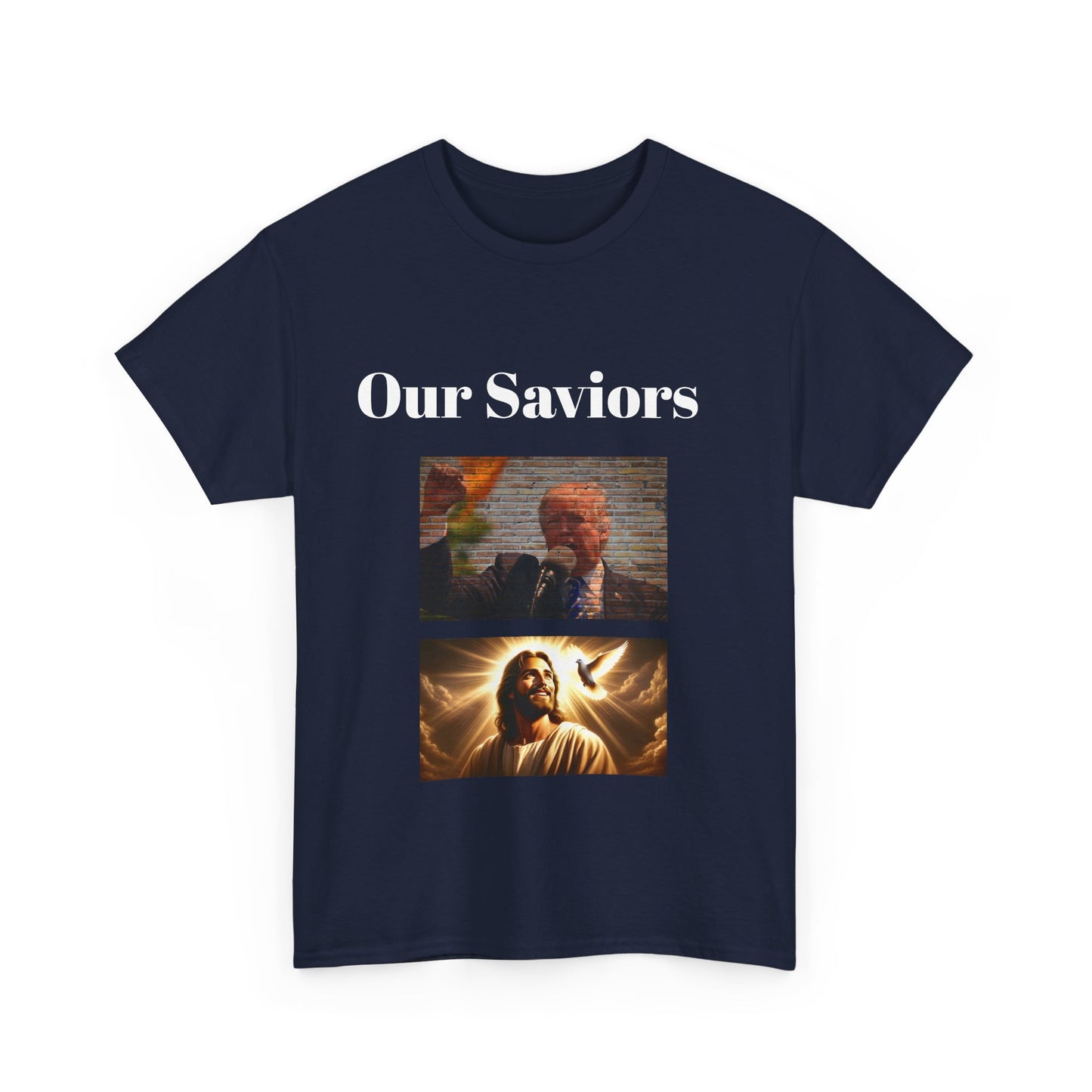 Our Saviors Jesus & Trump BLESSED unisex heavy cotton tee